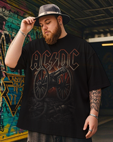 T-shirt à manches courtes grande taille pour homme AC DC
